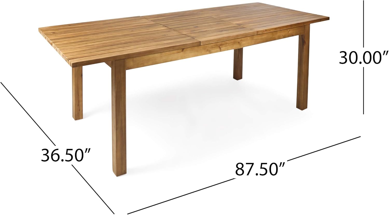 Christopher Knight Home Wilson Outdoor Expandable Acacia Wood Dining Table, Teak Finish : Garden & Outdoor