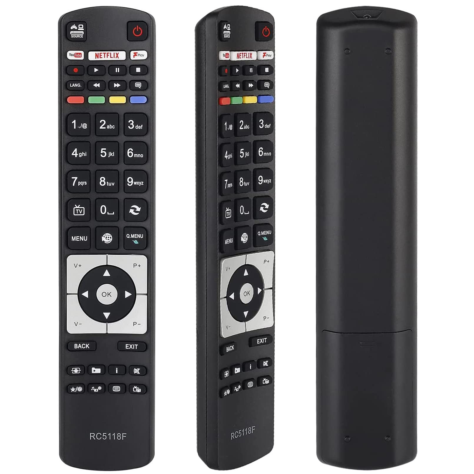 VINABTY RC5118F Replacement Remote Control Compatible with Hitachi TV 30097882 24HB11J65U 32HB16J61U 32HB16J61UB 32HB16T61U 55HK15T74U 32HB16J61UA 43HB16J72U 32HE1510B 42HZC663D 55HK15T74UA