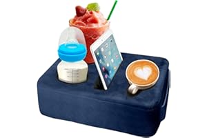 Nisdoing 4 Hole Couch Cup Holder Tray, Cup Holder for Bed Suitable for Cup Holders on Sofas, beds, Camping, RVs, Cars, and Beaches.Navy Blue