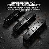 Decorex Hardware Louver Kit Stainless Steel Black for Blinds Shutters 11 Boards view 3