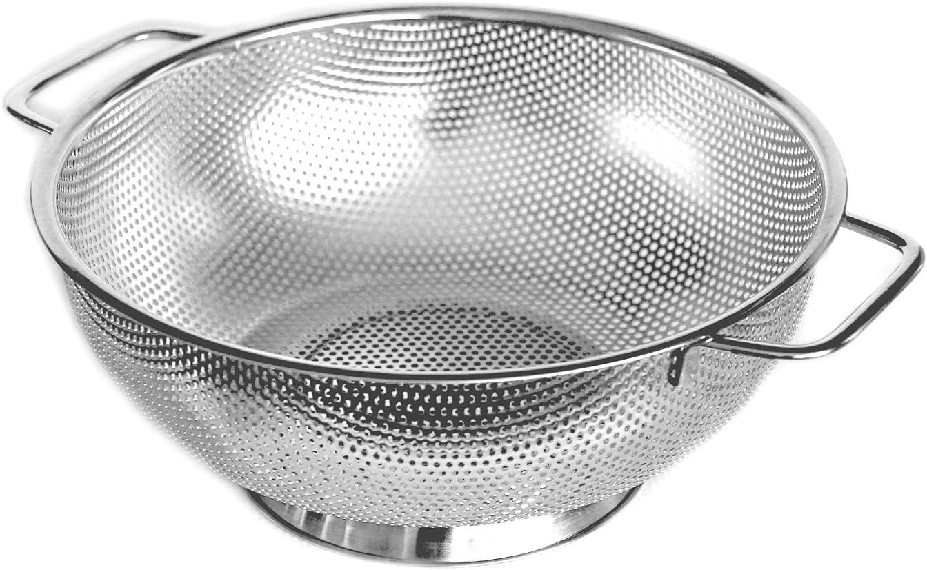 Cucinare Stainless Steel Colander 5Quart Strainer for Cooking and