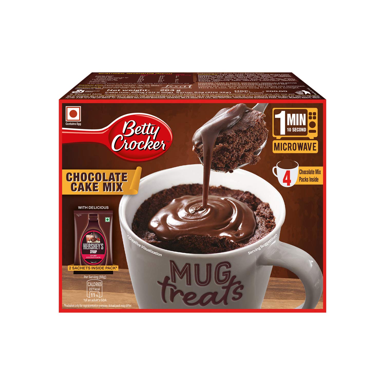 Betty Crocker Mug Treat Chocolate Cake Mix, 264 g Amazon.in Amazon Pantry