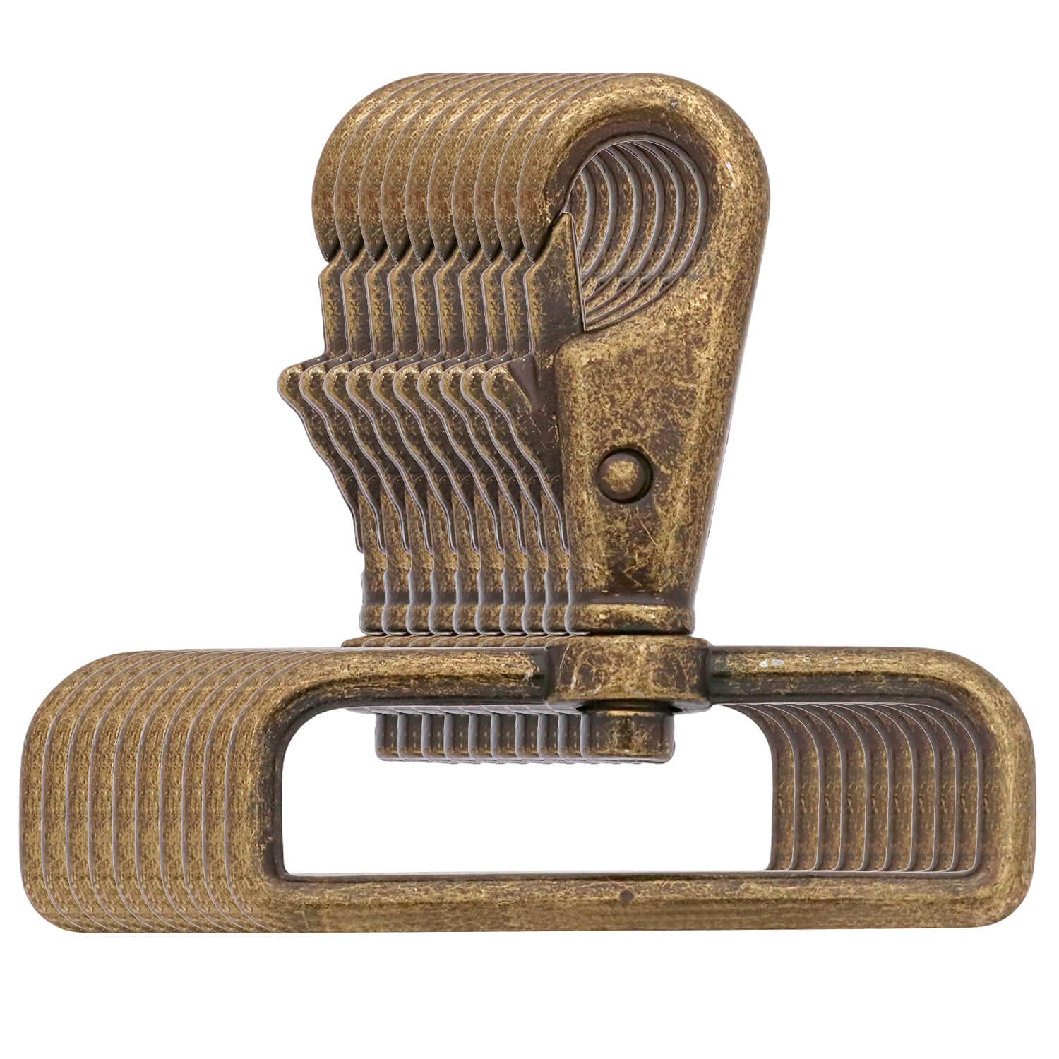 BIKICOCO 2'' Swivel Trigger Tilt & Bump Thumb Knob Bolt Snap Hook Lobster Claw Clasp Spring Loaded Clip, Bronze - Pack of 10