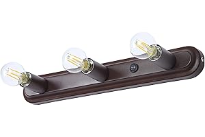 Maichis 15'' RV Wall Sconce with 3 LED Bulbs (Included), 12V RV Vanity Light Fixture with ON/Off Switch, 12Volts RV Interior Light for RV, Boat, Marine, Motorhome, Caravan, Brown Finish