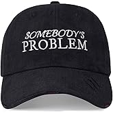 Noxmidl Men Women Embroidery Somebody's Problem Baseball Cap Vintage Black DAD MOM Funny Gifts Trucker Cotton vios