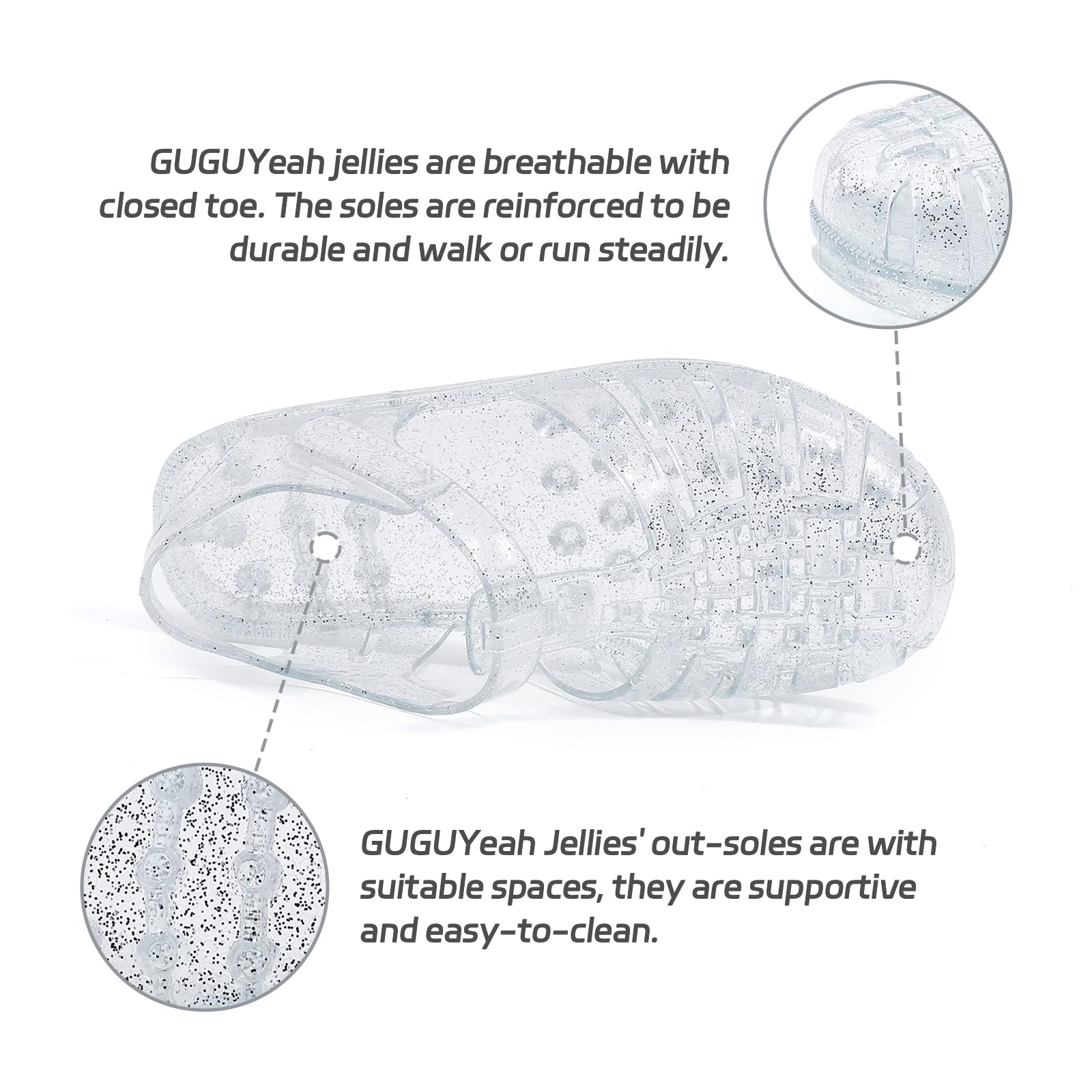 GUGUYeah Jelly Sandals for Girls,Closed Toe Princess Costume Summer Dress Shoes Fisherman Gladiator Water Beach Flat Sandals for Toddler/Little Kid/Big Kid