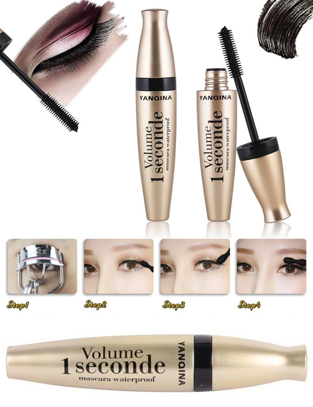 Hello22 Makeup Lash Mascara Black Waterproof, uick Dry Lengthening Lash Mascara, 0.4 fl.oz