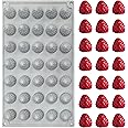3D Raspberry Silicone Mold, 35-Cavity Nonstick Raspberry Silicone Mold Trays for Baking Chocolate Fondant Candy Gummy Jello Ice Mini Candle, 11.7 x 6.9 x 1.0 inches, Grey