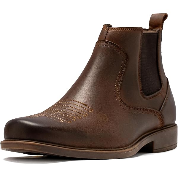 Amazon.com | Rvminyta Cowboy Boots for Men Square Toe Chelsea
