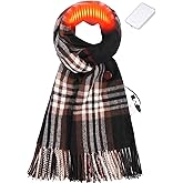Heated Scarf for Women and Men With Portable Rechargeable Battery, Electric Neck Scarf for Cold Weather Winter