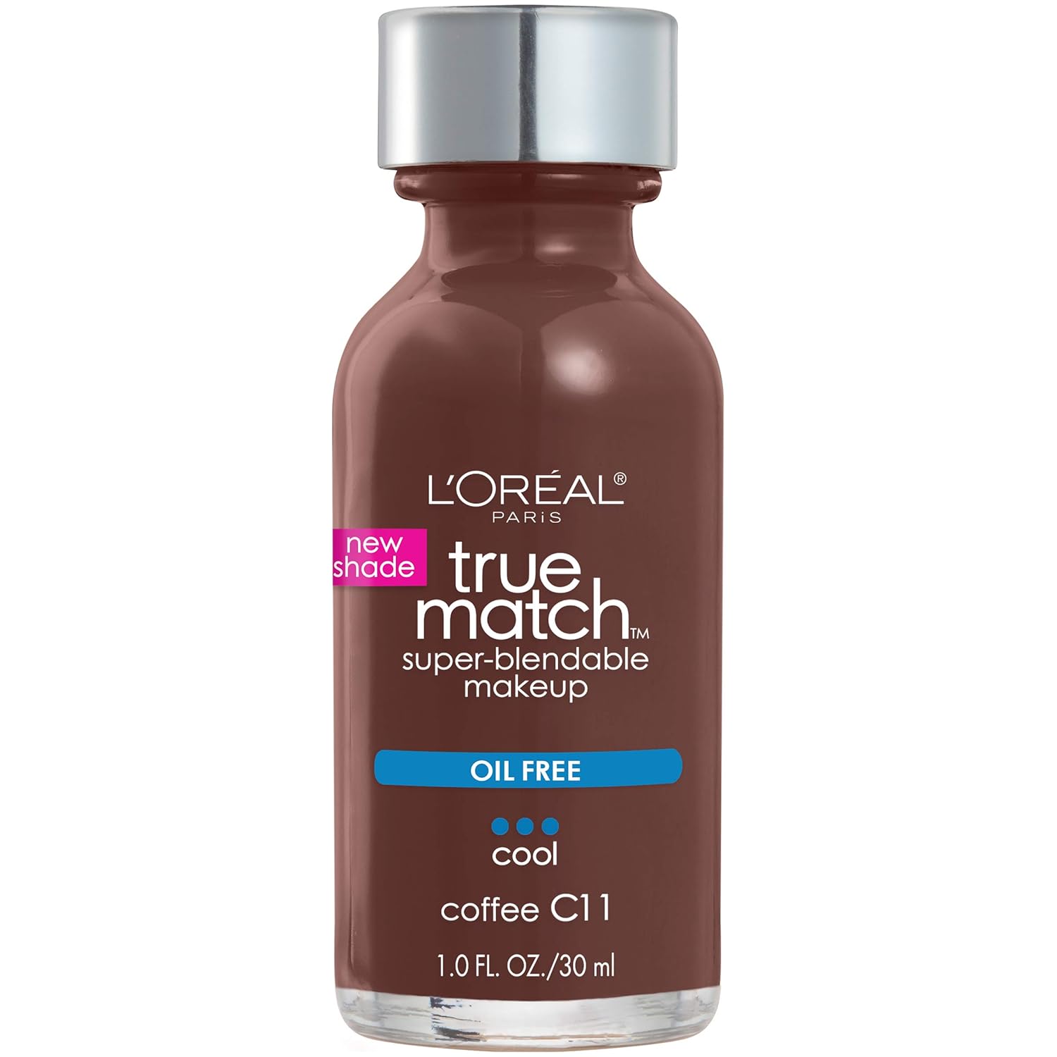L'Oreal Paris Makeup True Match Super-Blendable Liquid Foundation, Coffee C11, 1 Fl Oz,1 Count