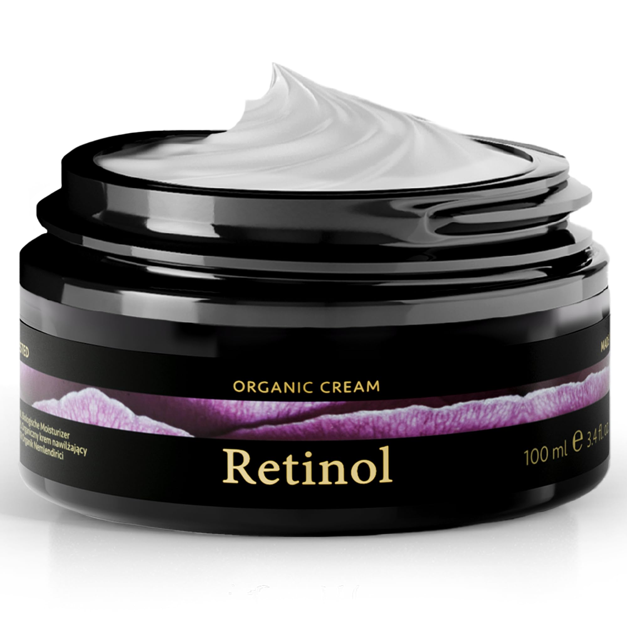 Satin Naturel Salicylic Acid + Retinol Cream 100ml, Organic Anti Wrinkle Face Cream for Women - Collagen Cream with Fig Fragrance - Night Cream with Aloe Vera for Sensitive Skin