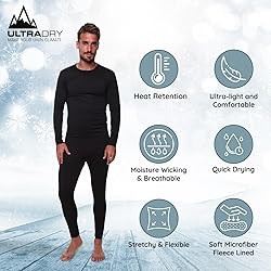 Men's Thermal Set, Lightweight Ultra Soft Fleece