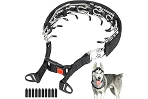 CBBPET Dog Prong Collar, Adjustable Dog Training Collar with Quick Release Buckle for Small Medium Large Dogs