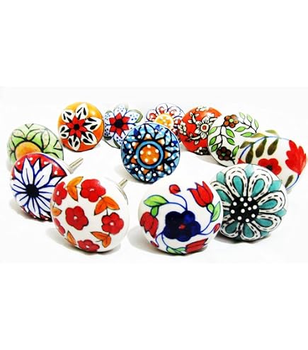STREET CRAFT Dotted Mx Color Mult Desgned Ceramc Cupboard Cabnet