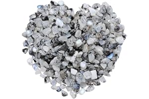 mookaitedecor 1 Pound Moonstone Tumbled Chip Stones Crushed Tumblestone Crystals Healing Home Decoration
