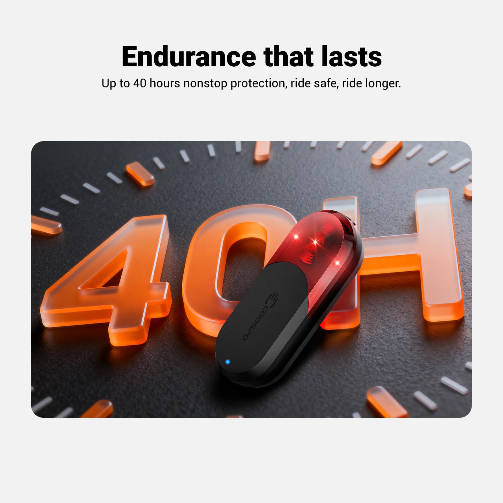 COOSPO TR70 Bike Radar Tail Light, Alerts for Vehicle in 140M, Auto Brake Highlight, 7 Lighting Modes, 40H Long Battery Life, Support APP/Garmin Cycling Computers Display for Road & MTB Cycling Safety