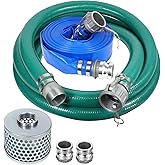 Cam and Groove 2" Suction Pump Kit - Includes 65' Blue &amp; 20' Green PVC Hoses &amp; Strainer &amp; Adapter