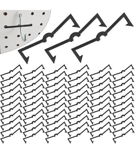 50pcs Plastic Pegboard Hook Locks Clips for Peg Board Hooks Secure Hold Accessories 50pcs Plastic Pegboard Hook Locks Clips for Peg Board Hooks Secure Hold Accessories