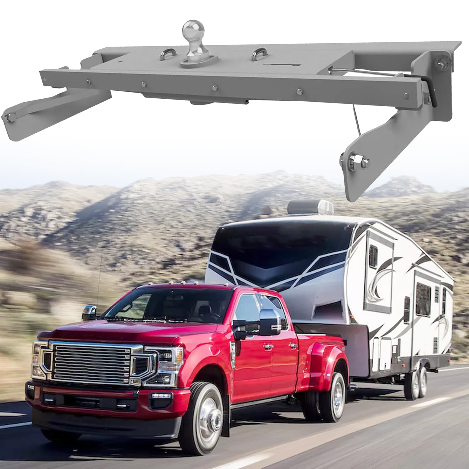 Photo 1 of *MISSING HARDWARE* GOMADEIT Towing Gooseneck Hitch fits for Chevrolet Silverado GMC Sierra 2500 3500 2011-2015 Replace B&W Gooseneck Hitch GNRK1012