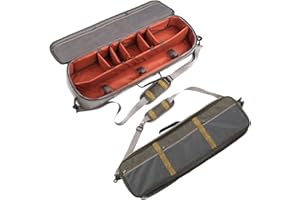 Aventik Multi-Function Fishing Rod&Gear Case All in One Easy Carry Super Light Weight Compartment Adjustable(Fly Rod and Reel case)