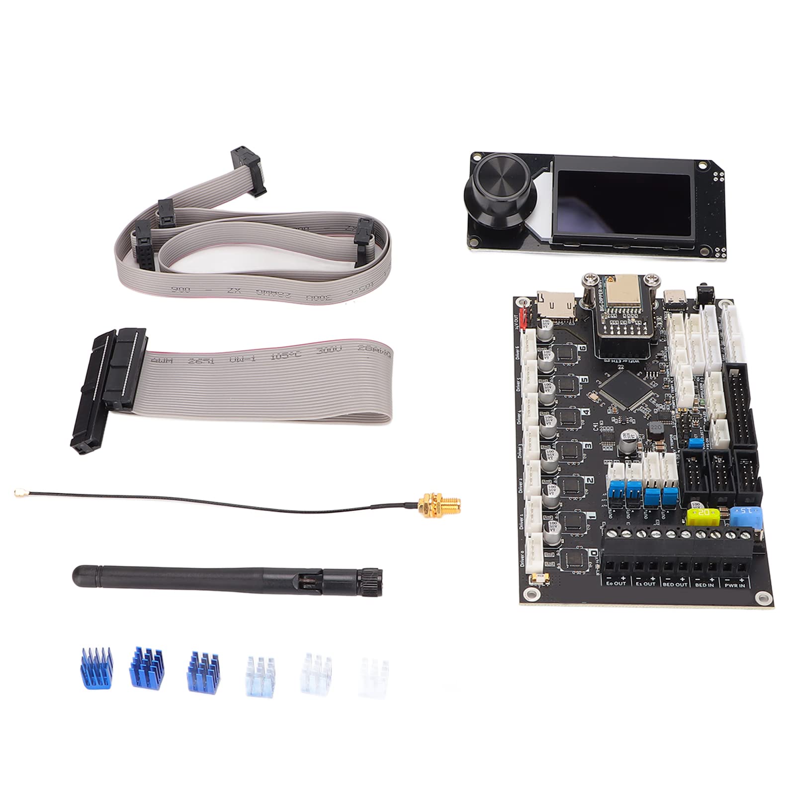 Zunate VORON 2.4 BIG-DIPPER Duet3 mini5+wifi upgrade motherboard with original mini12864 display, 3D Printer Motherboard, 7 Way TMC2209 Stepper Motor Driver