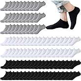 12-30 Pairs Low Cut Ankle Socks for Men Thin Breathable Casual No Show Athletic Socks Bulk