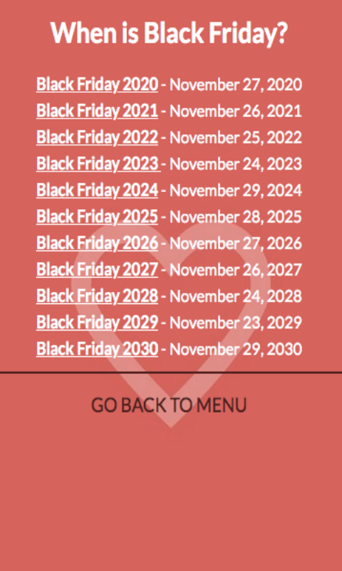 When is Black Friday: Amazon.ca: Appstore for Android