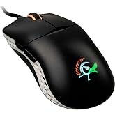 Ducky Feather RGB Gaming Mouse 3389 Sensor - (Huano Blue Switches) | Black &amp; White