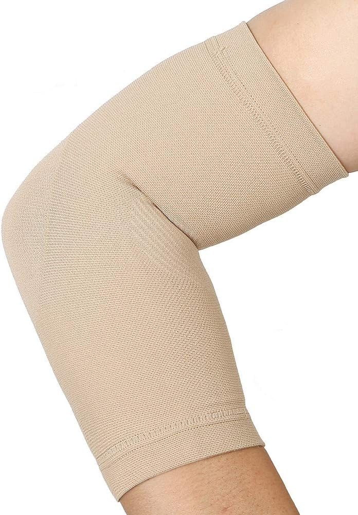 Elbow Compression Sleeves, 20-30mmHg Strong Support, 1 Pair Unisex, Lightweight Elbow Brace for Recovery, Arthritis & Tendonitis Joint Pain Relief, Support for Tennis Elbow & Golfers Brace