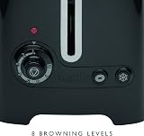 Dualit 2 Slice Lite Toaster Polished Black 36mm Slots Bagel Defrost view 5