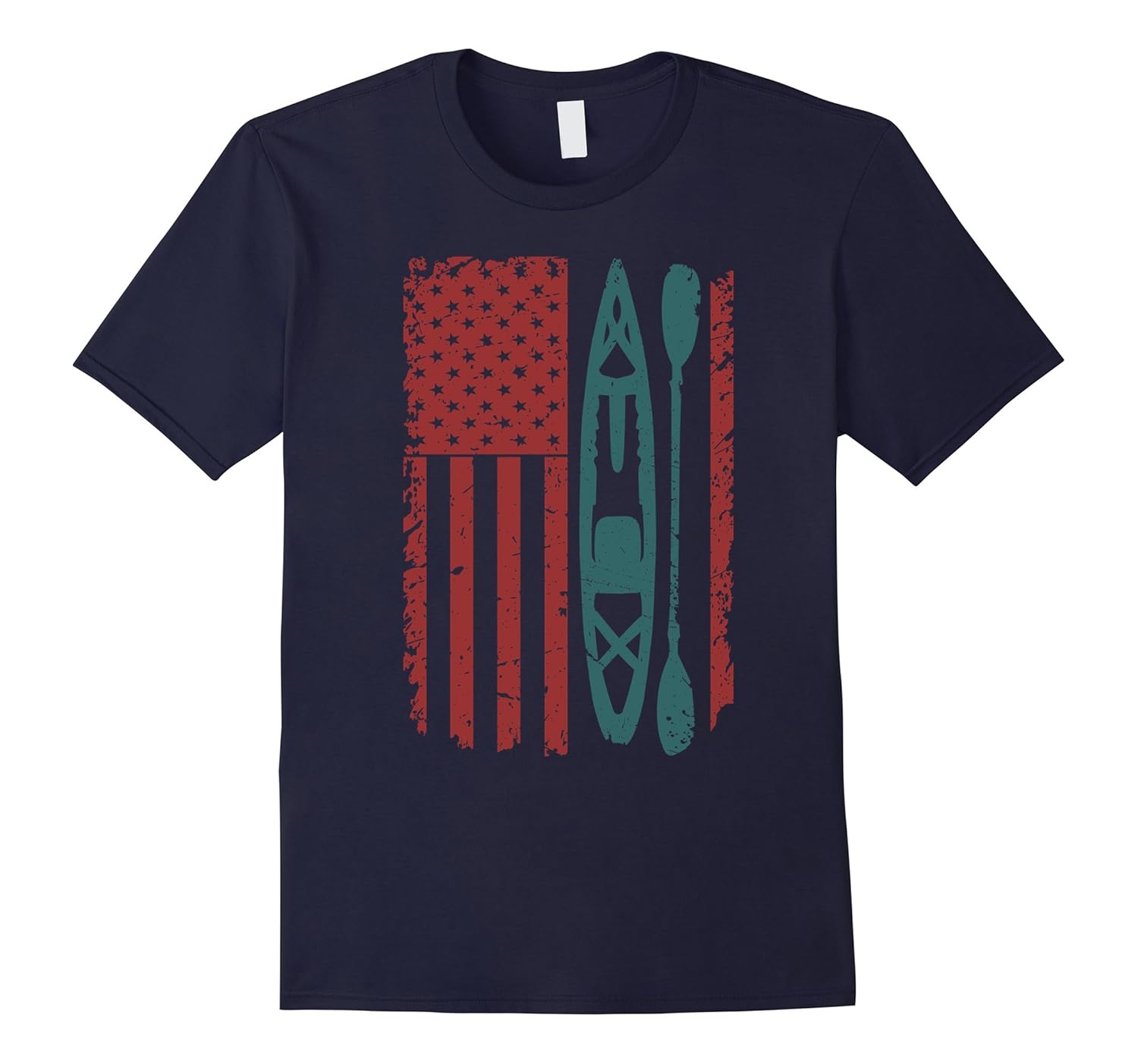 Kayak Accessories Equipment Paddle Distressed Tee Shirt-ANZ