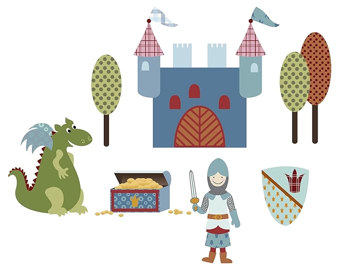 Wandmotive.de Wandtattoo StickerSet Ritter, spannendes Wandmotive.de Wandtattoo StickerSet Ritter, spannendes