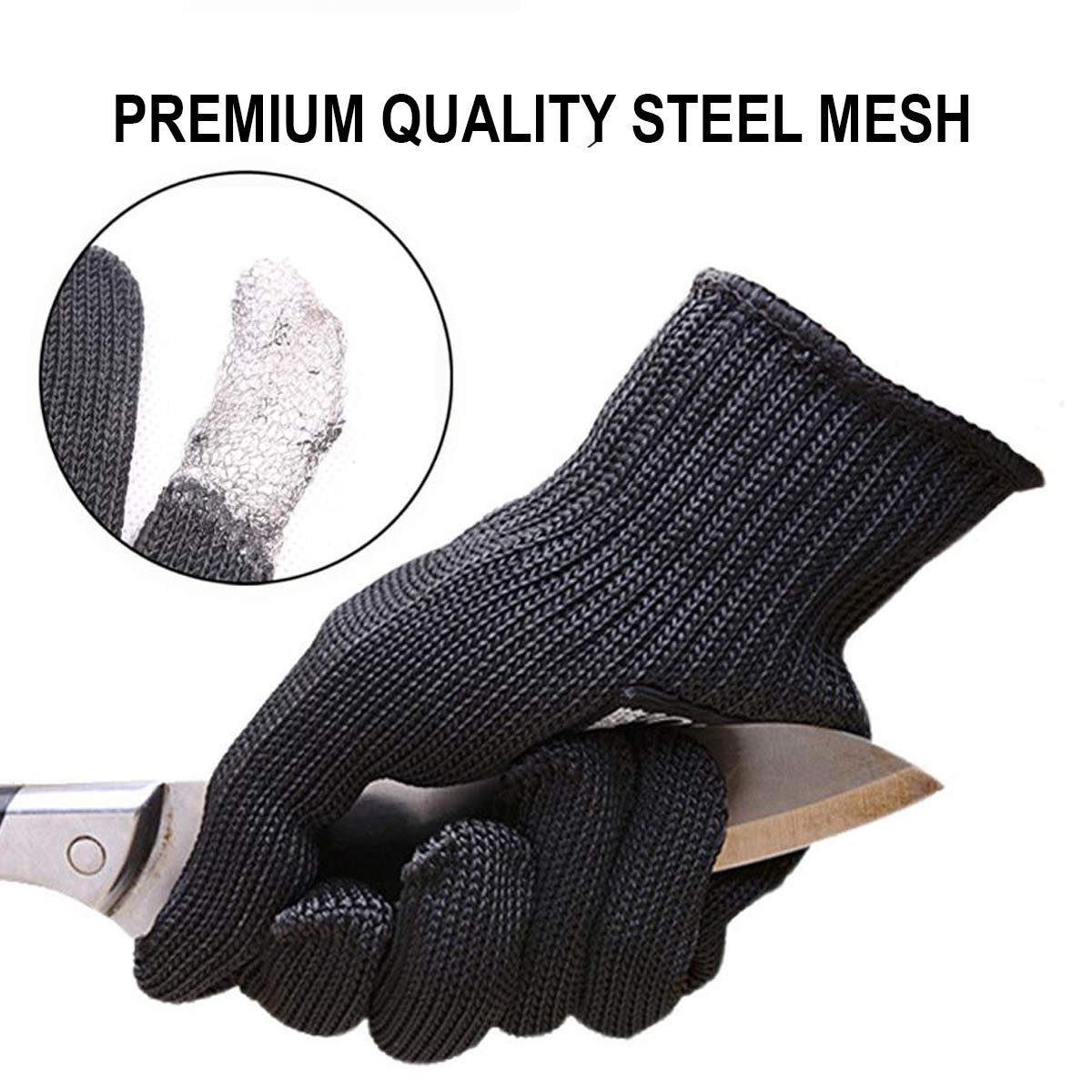 Cut Resistant Kevlar Stainless Steel Mesh Safety Work Gloves Ideal