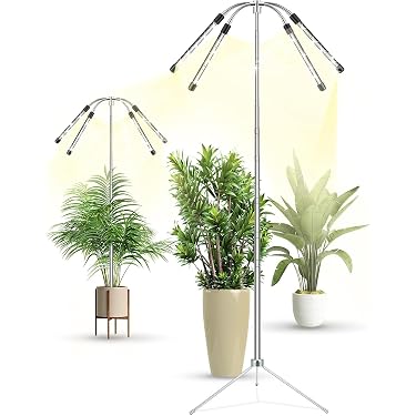 black indoor plant stand Plant Stand Indoor With Grow Lights, 8 Tiered Indoor Plant Shelf, 61