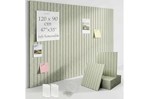 Acidea Large Felt Bulletin Board, 48" x 36" Cork Board Alternative, 12 Pack Push Pin Boards with Safe Removable Adhesive Tabs