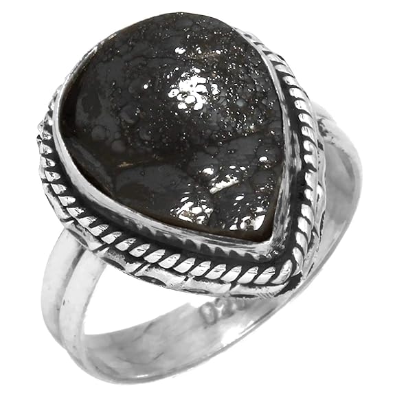 Jeweloporium LetsBuySilver Ring Sterlingsilber 925 Hämatit Größe O