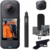 Insta360 X4 Air Basic Bundle | Lightest 8K 360 Action Camera for Epic Adventures | for Travel, Sports, Family Moments, Vlogging | Bundle Includes Invisible Selfie Stick, Lens Cap