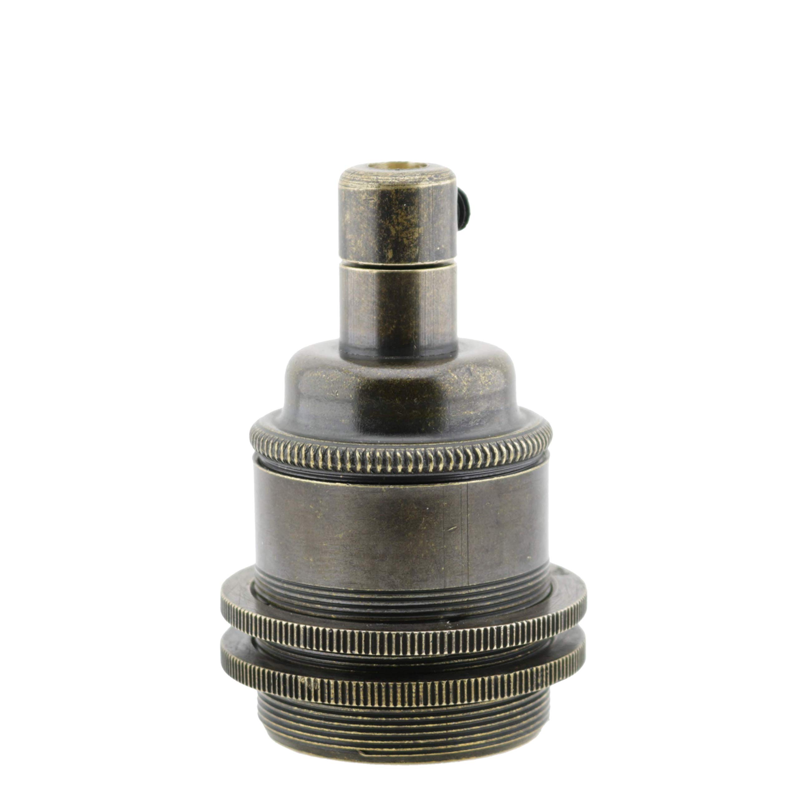 Buy Edison Screw (E27) Metal And Ceramic Earthed Lampholder In Antique