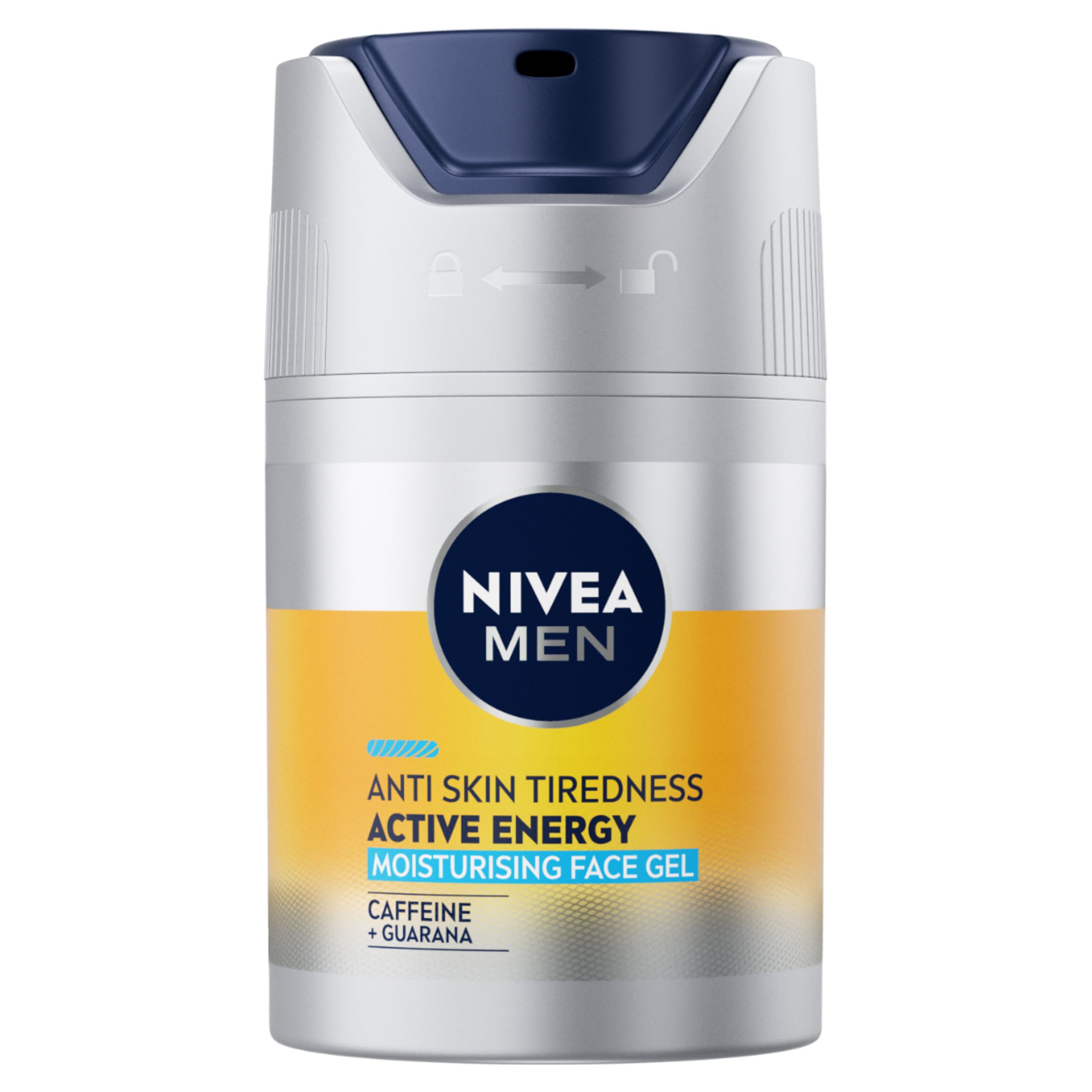 NIVEA MEN Active Energy Moisturising Face Gel (50 ml), Invigorating Moisturiser for Men Infused with Vitamins, Men's Skin Care Essentials