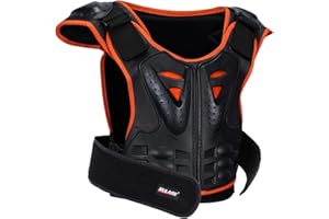 GLEIM Kids Chest Protector, Dirt Bike Motorcycle Motocross Protective Armor, Youth Riding Biking Vest Jacket, Full Body Back Spine Armor Gear Guard Protection