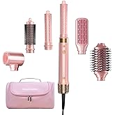Mythsight StyleVibe 6-in-1 Air Styler, Hair Dryer & Blow Dryer Brush with Auto-Wrap Curl L/R, Fast Drying, Smooth Blowouts, Root-Lift Volume, No Heat Damage Frizz-Free Thermal Brush, Gifts for Women