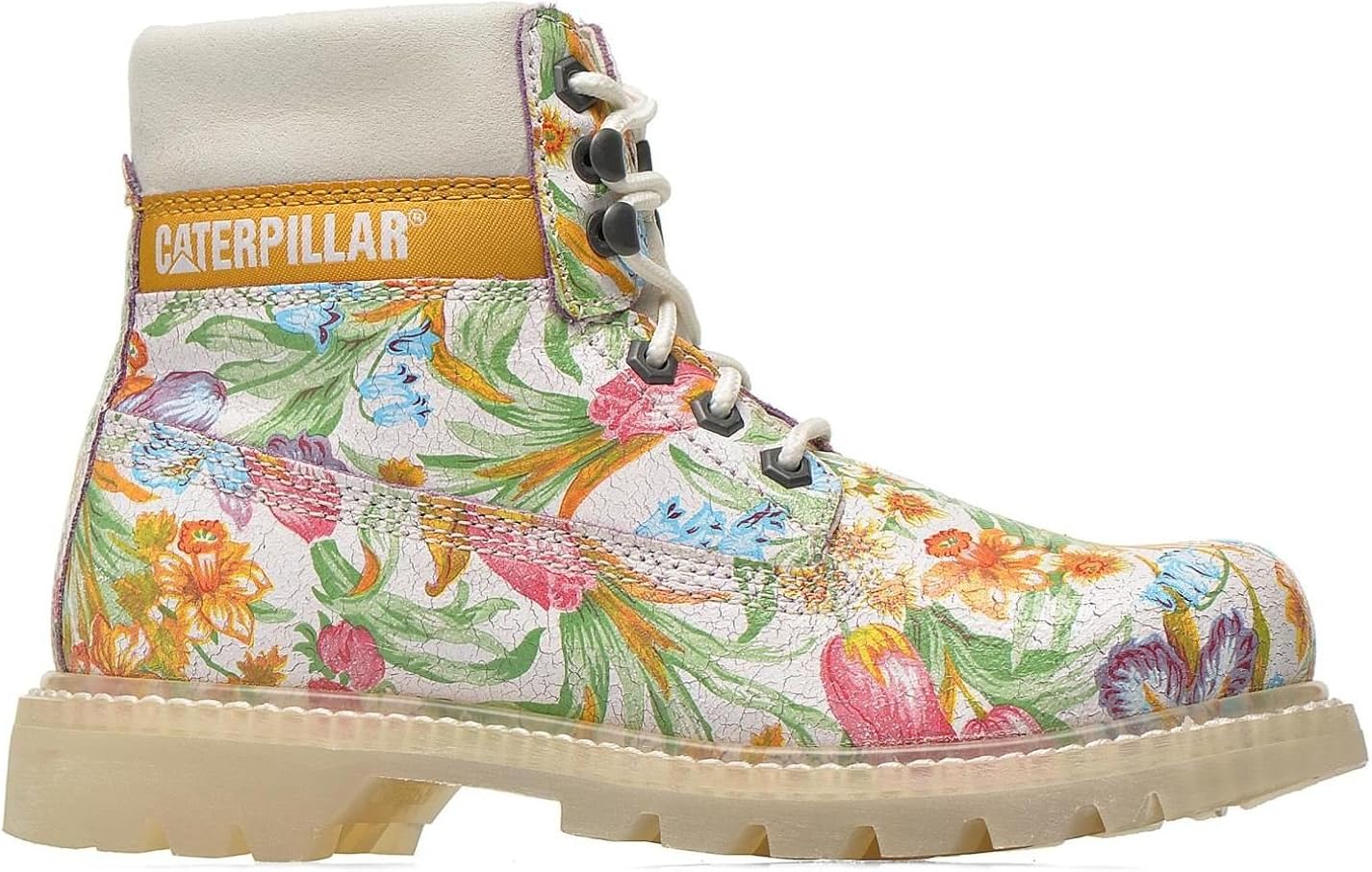 white caterpillar boots