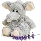 warmies Microwavable &amp; Weighted Stuffed Animals, Gray Elephant - Heated Stuffed Animal Plushie for Warmth &amp; Comfort - Cute Soft Plush Toys for Boys, Girls, Babies &amp; Toddlers