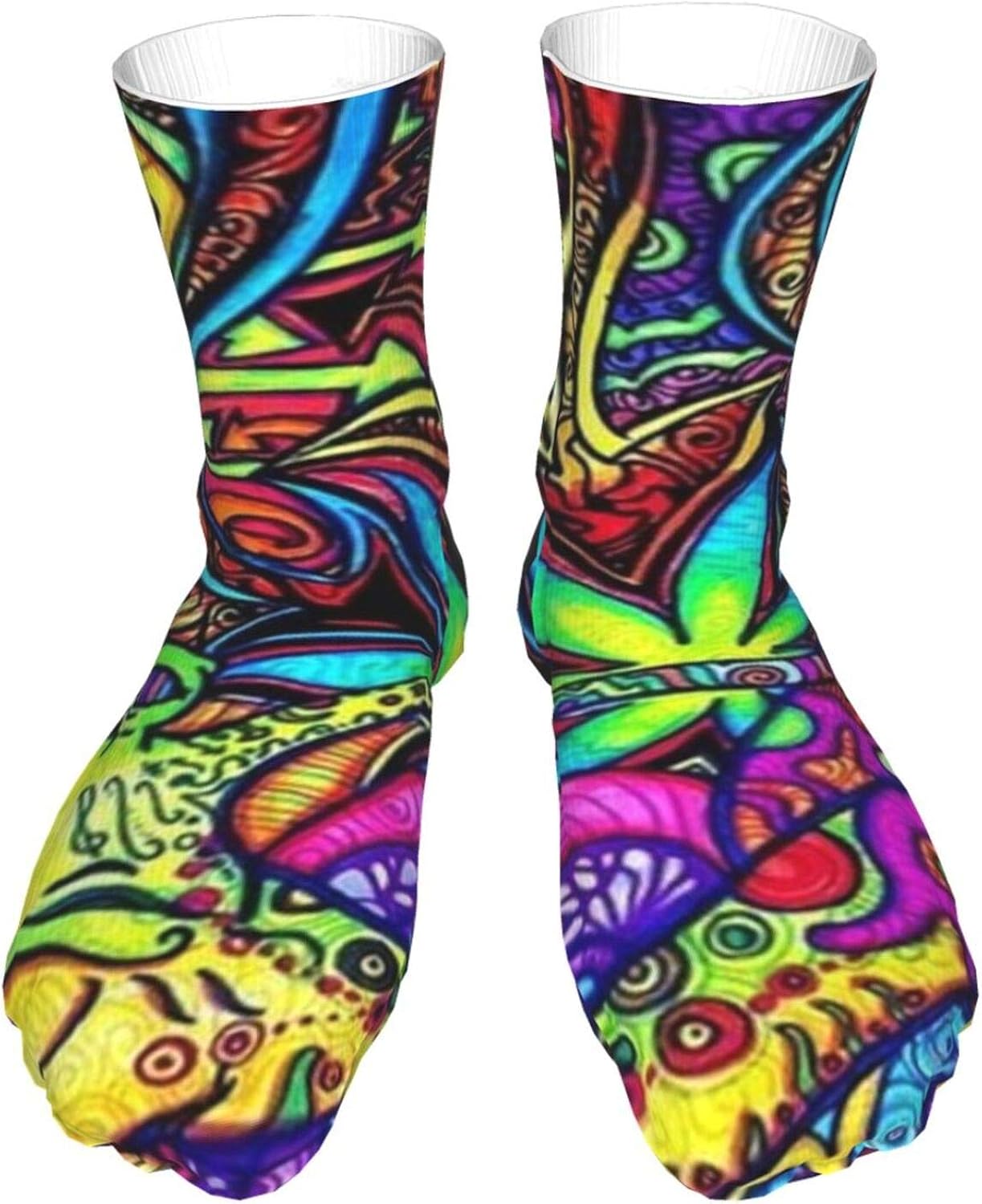 Psychedelic Trippy Art Breathable Ankle Athletic Socks Soft Warm Thick