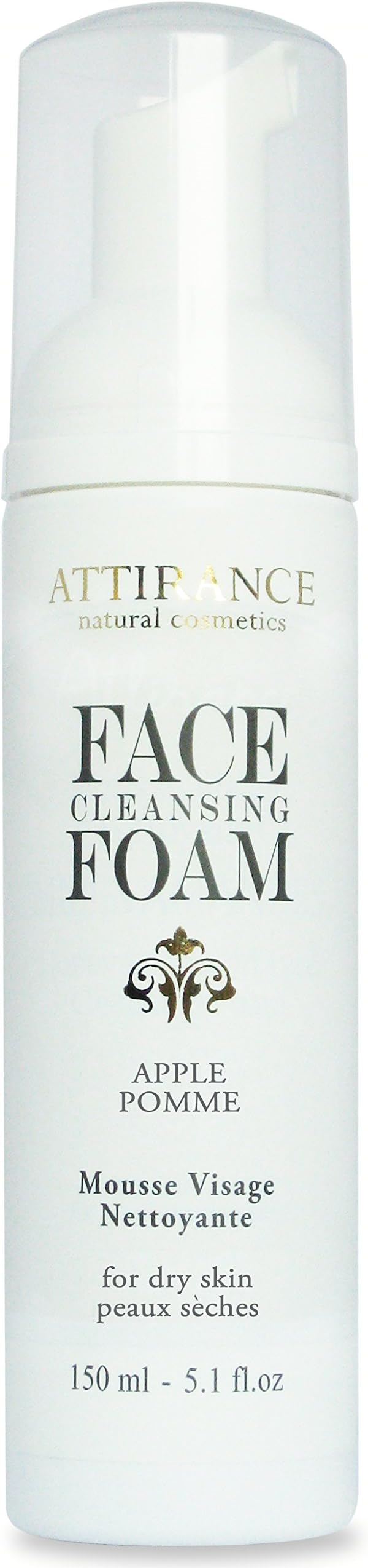 Attirance - Face Cleansing Foam - Apple - 5.1oz - All Natural with Apple, Grape Seed & Sage Extracts
