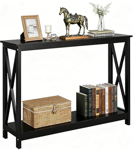 Amazon.com: SUPER DEAL Console Table 39.5”, 2-Tier Narrow Sofa