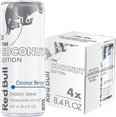 Red Bull Energy Drink, The Coconut Edition, 8.4 Fl oz, 4 Pack, 33.6 Fl oz
