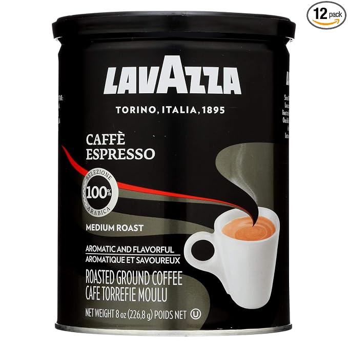 Lavazza caffe espresso 100% premium arabica ground coffee (041953014508)