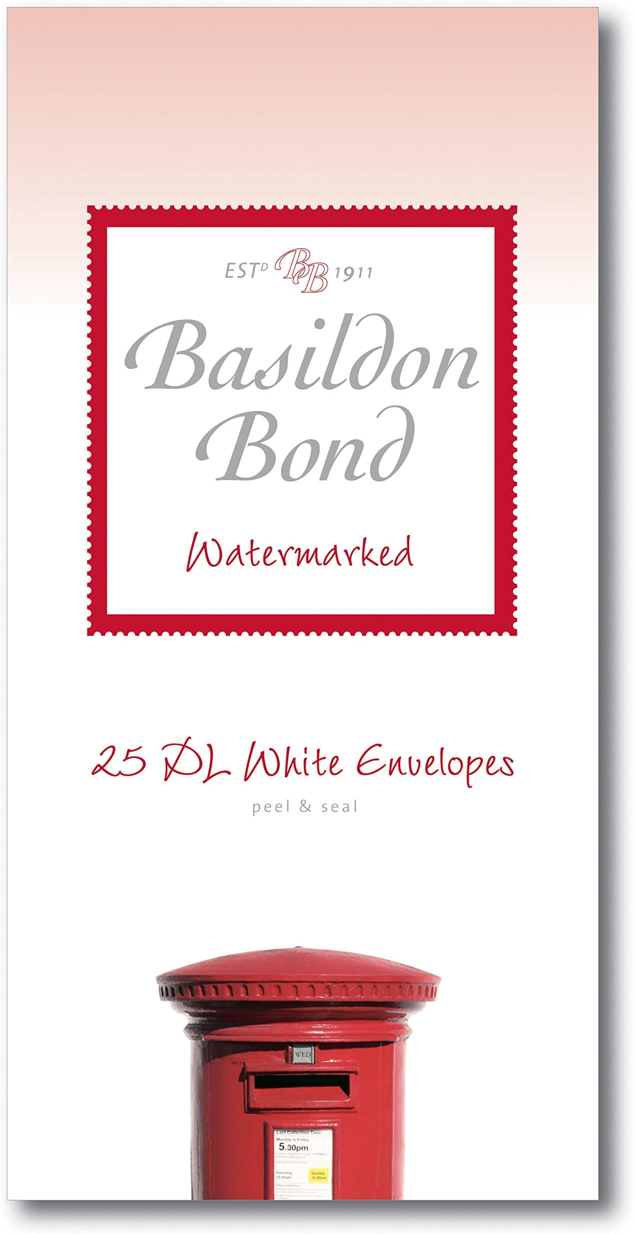 Basildon Bond Luxury Peel and Seal Envelopes 20 Pack for A4 Writing Pad - White, Size DL